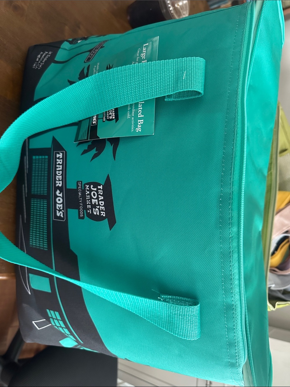 Teal Insulated Tote Bag Trader Joe's NWT